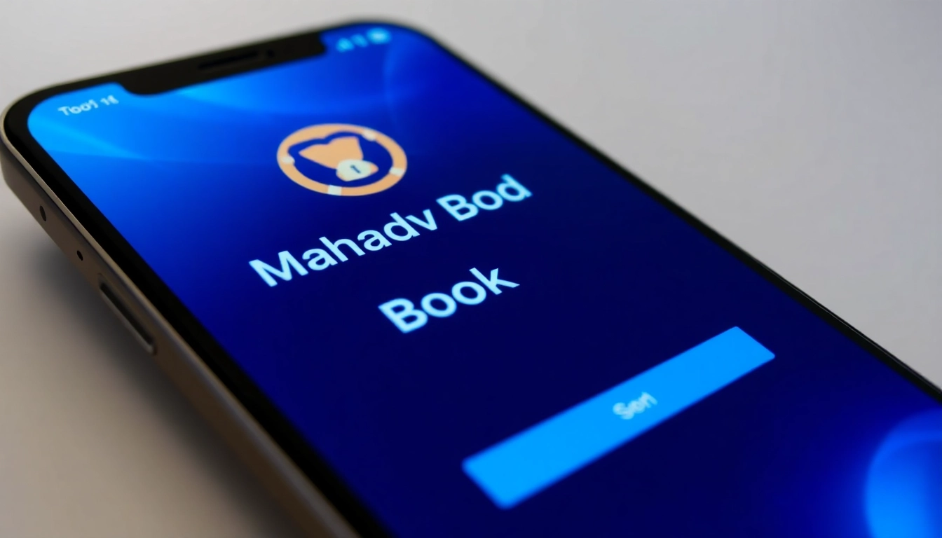 Clear visual of Mahadev book login page on a smartphone, highlighting secure access to online betting platform for users.