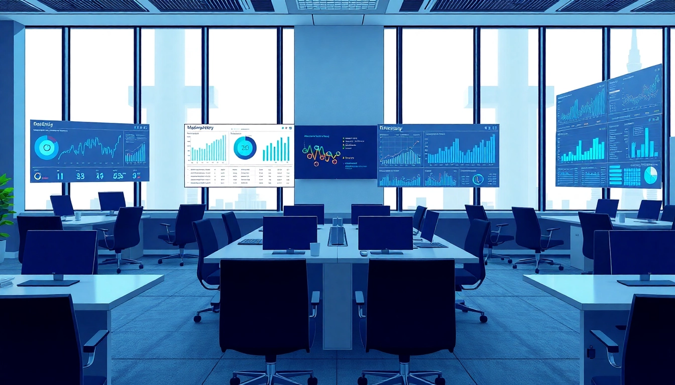 MicroStrategy dashboards showing data analytics and business intelligence in a modern corporate