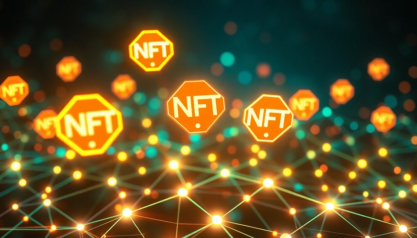 Latest NFTs News covers digital art NFTs on blockchain with vibrant visuals and market insights