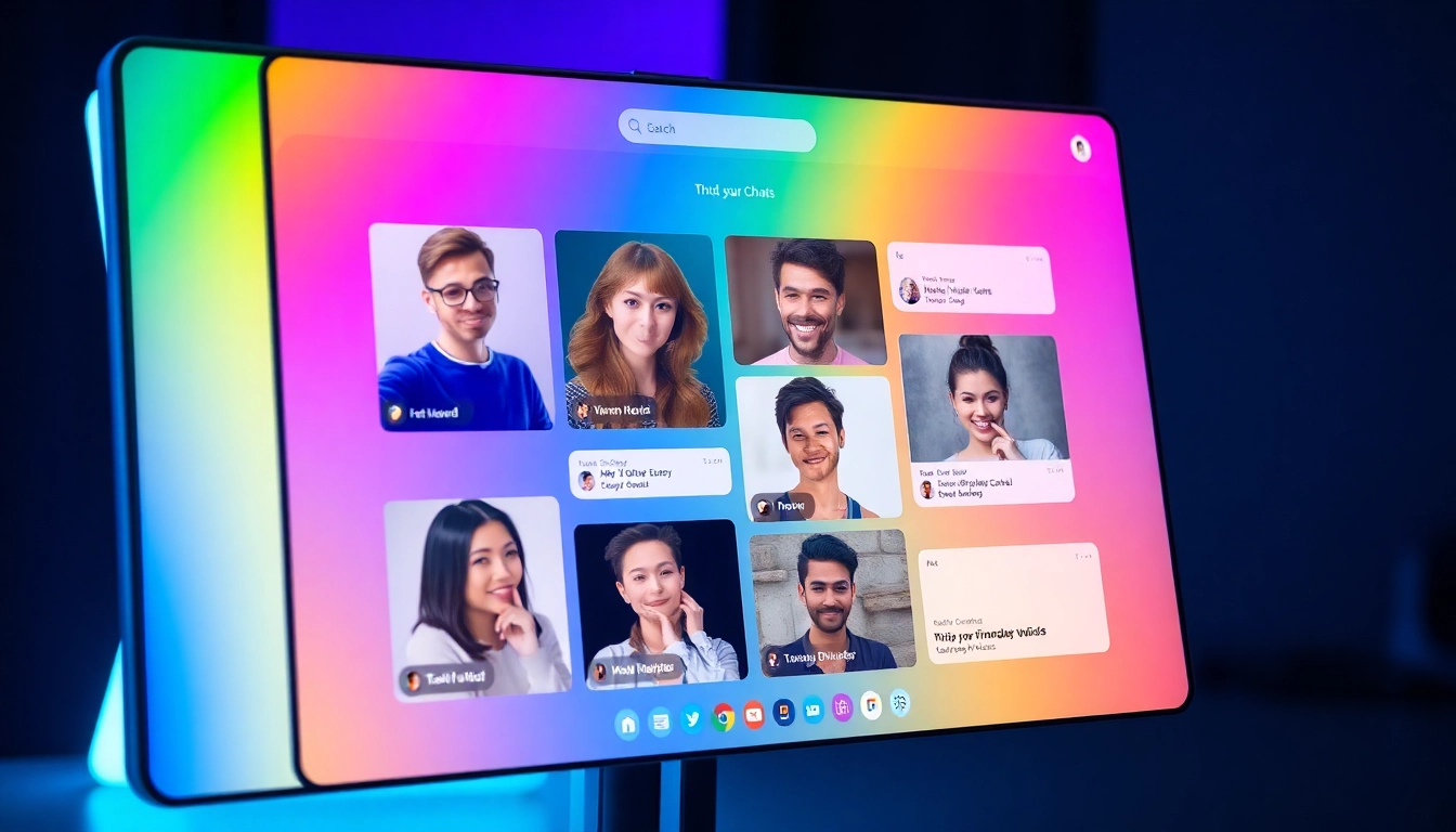Engaging gay chat platform connecting diverse users in a vibrant and friendly digital environment