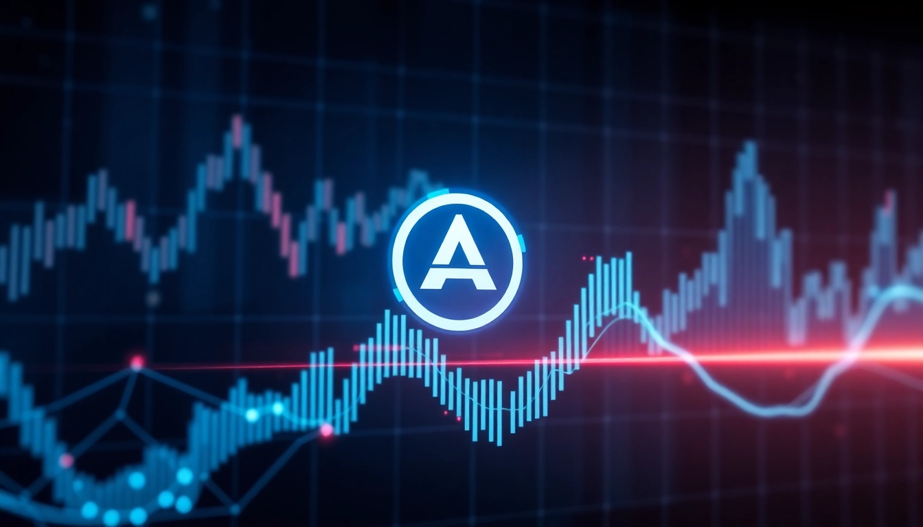Professional illustration of aicoin data analysis with glowing charts and digital interfaces